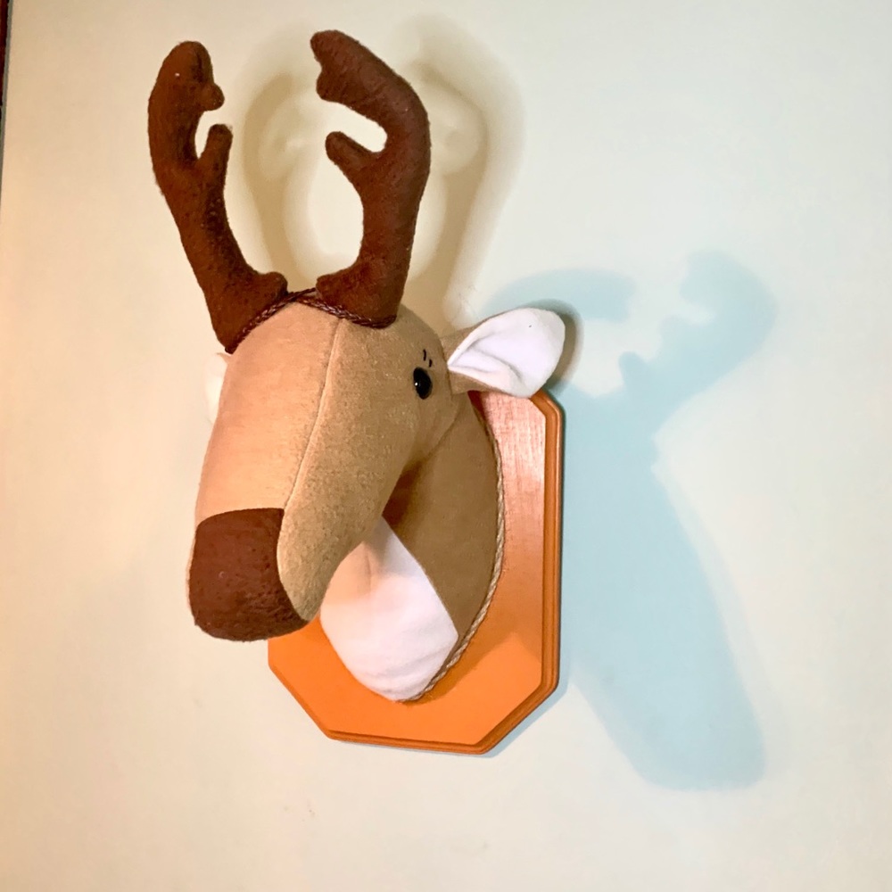 Handmade Stuffed Animal Deer Head for Nursery